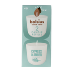 Bolsius Clean light cypress & amber navul 2 Stuks