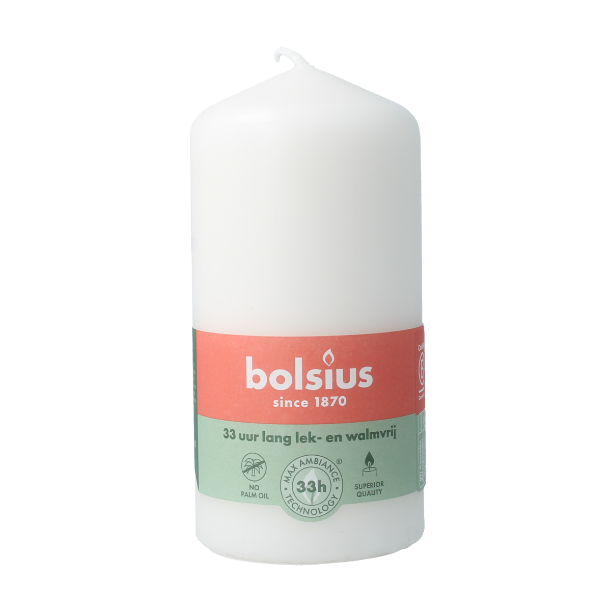 Bolsius Stompkaars 120-58 cloudy white 1.00 Stuks