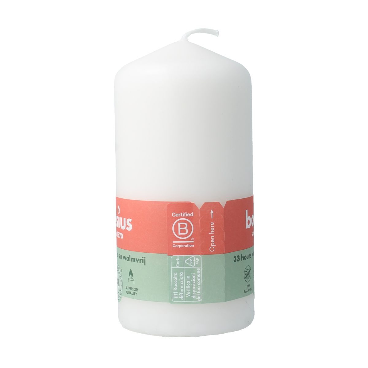 Bolsius Stompkaars 120-58 cloudy white 1.00 Stuks