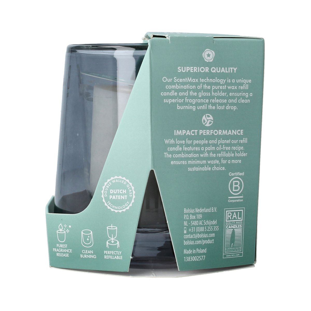 Bolsius Clean light startkit cypress & amber 1.00 Stuks