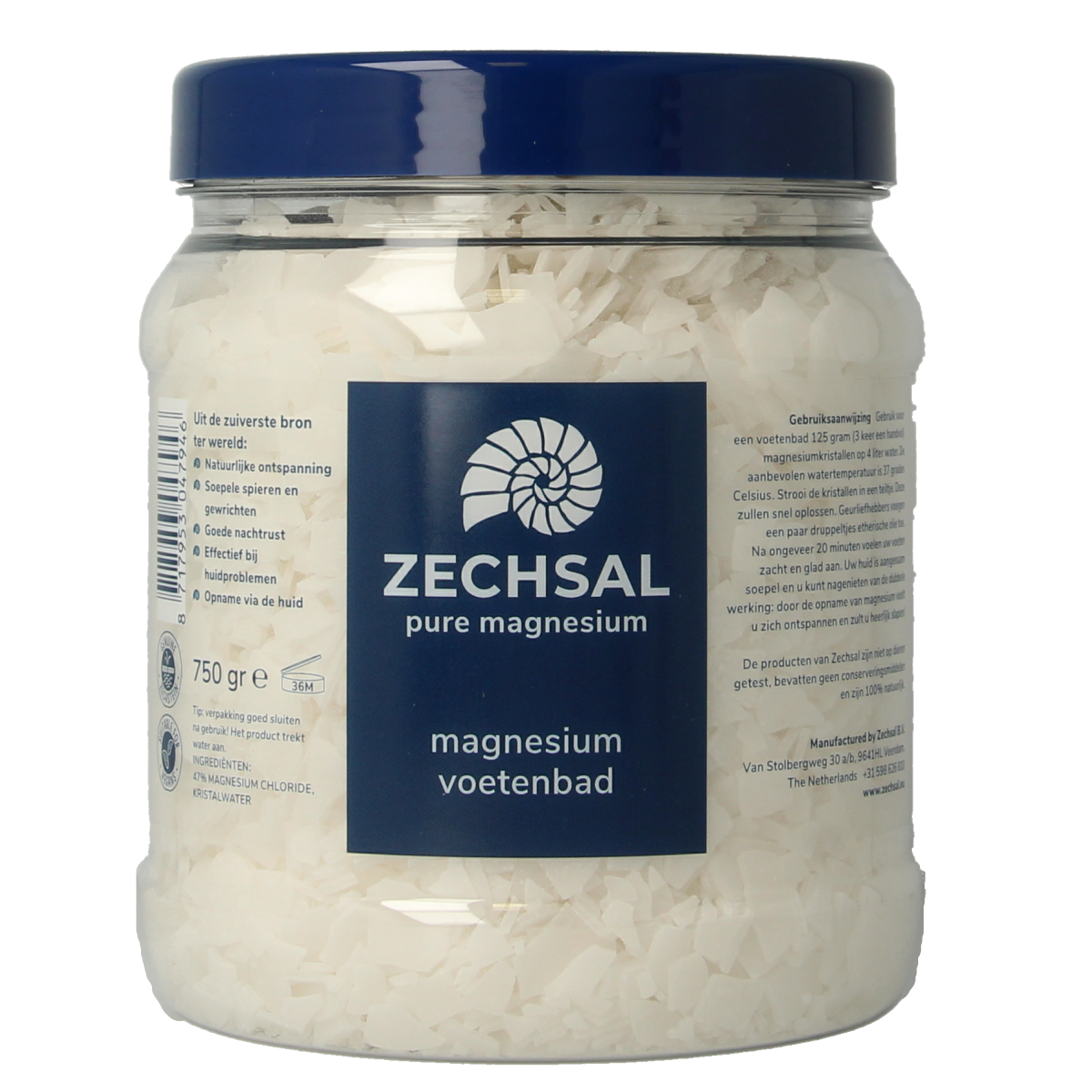 Zechsal Magnesium voetbadzout 750.00 Gram