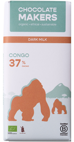 Chocolatemakers Gorilla melk 37% bio 80 Gram