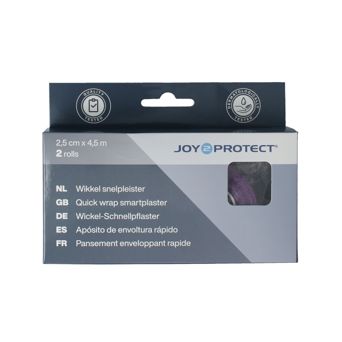 Joy2protect Snelpleisters lila 2.5cm x 4.5m 2.00 Rol