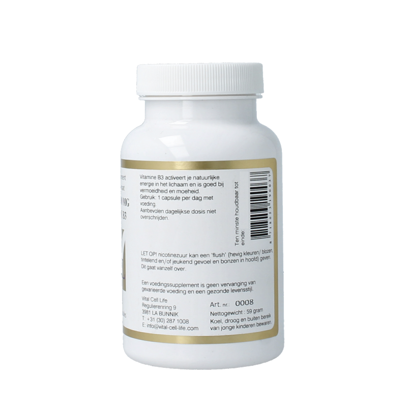 Vital Cell Life Vitamine B3 niacine 500mg 100 Capsules