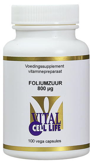 Vital Cell Life Foliumzuur 800 mcg B9 100.00 Vegetarische capsules