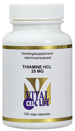 Vital Cell Life Thiamine HCL 25mg 100.00 Vegetarische capsules