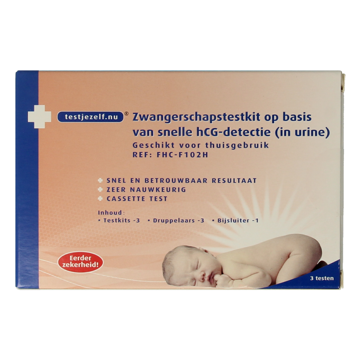 Testjezelf.nu Zwangerschapstest casette 3.00 Stuks