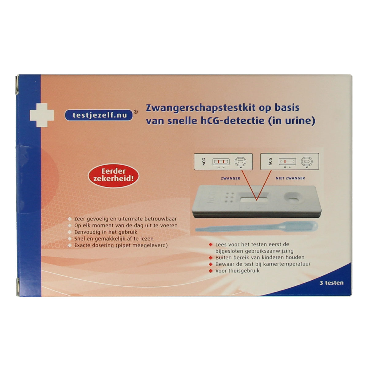 Testjezelf.nu Zwangerschapstest casette 3.00 Stuks