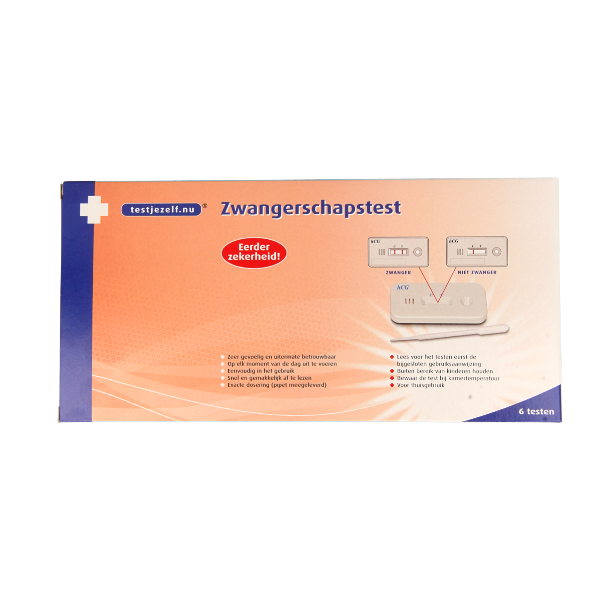 Testjezelf.nu Zwangerschapstest casette 6.00 Stuks
