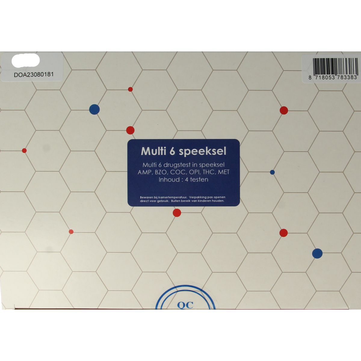 Testjezelf.nu Multidrugtest 6 speeksel kit  4.00 Stuks