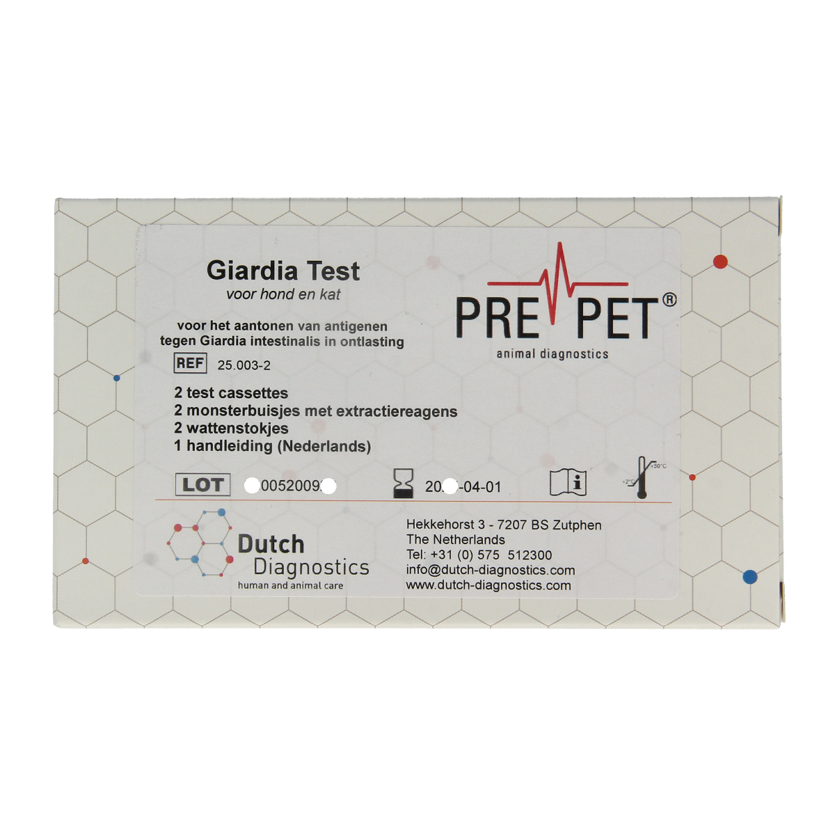 Testjezelf.nu Giardia darm parasiet kat/hond 2.00 Stuks