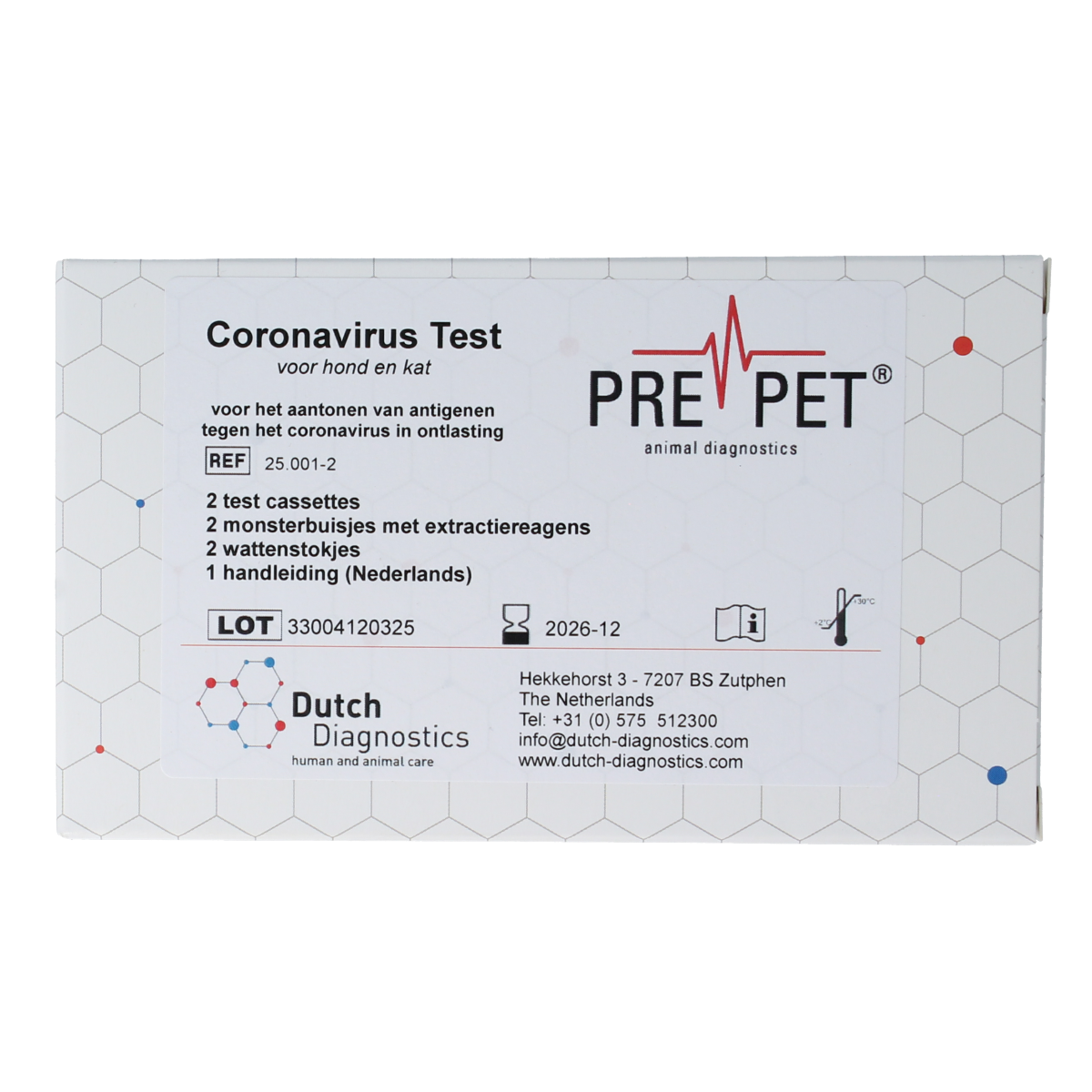 Testjezelf.nu Corona virus test kat/hond 2.00 Stuks