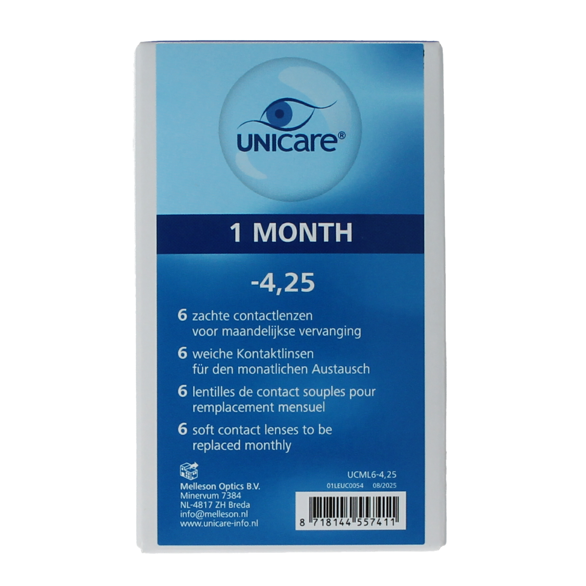 Unicare Maandlenzen -4.25 6.00 Stuks