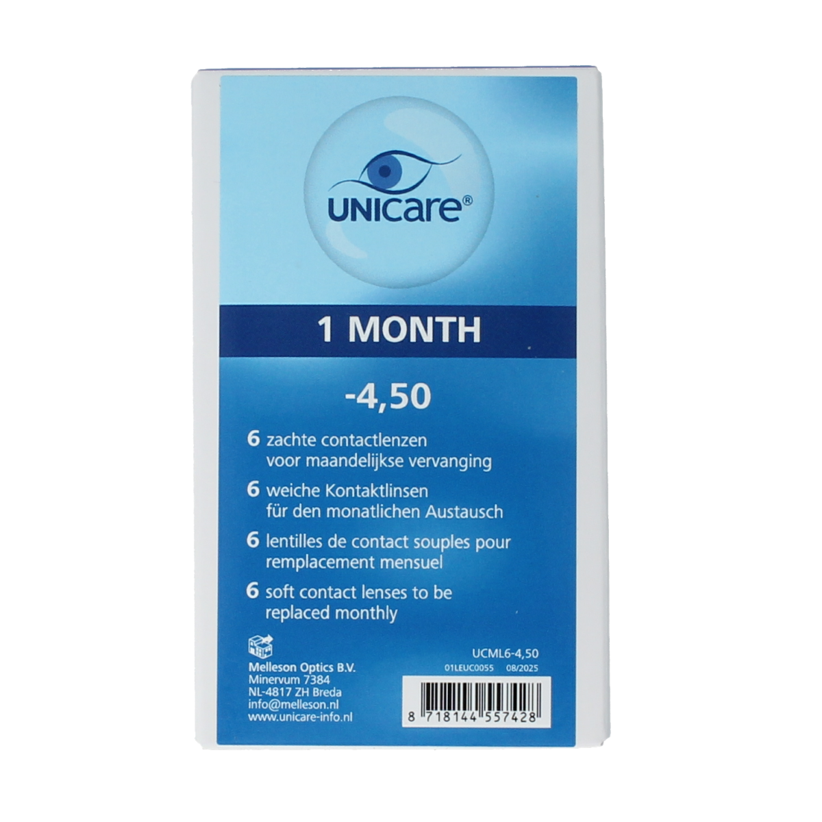 Unicare Maandlenzen -4.50 6.00 Stuks
