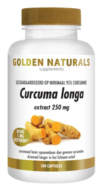 Golden Naturals Curcuma longa 180.00 Vegetarische capsules