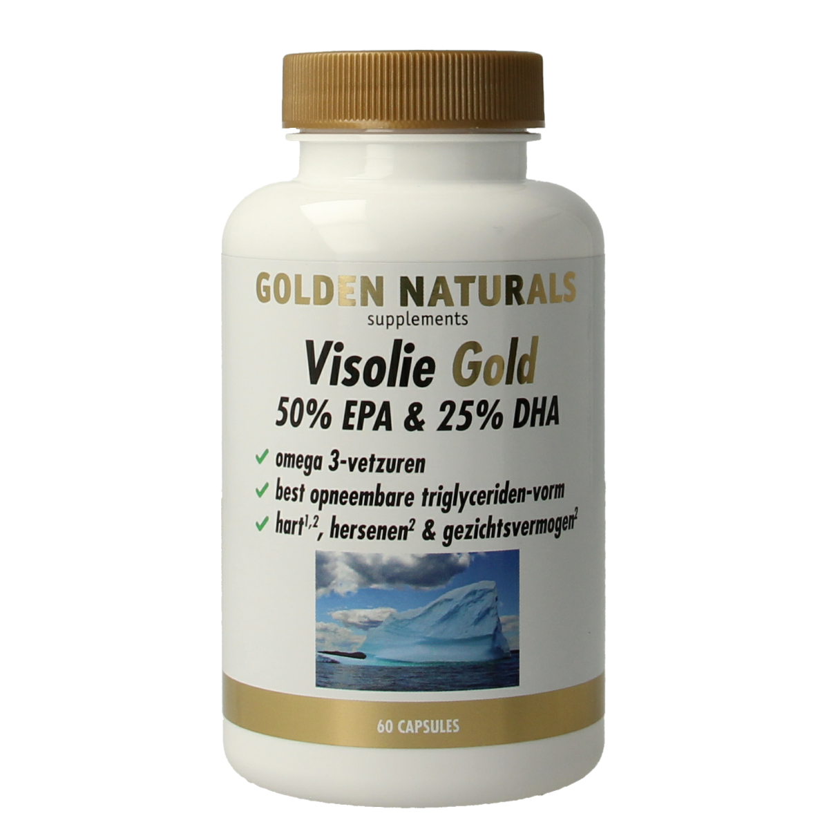 Golden Naturals Visolie gold 50% EPA en 25% DHA 60.00 Softgels