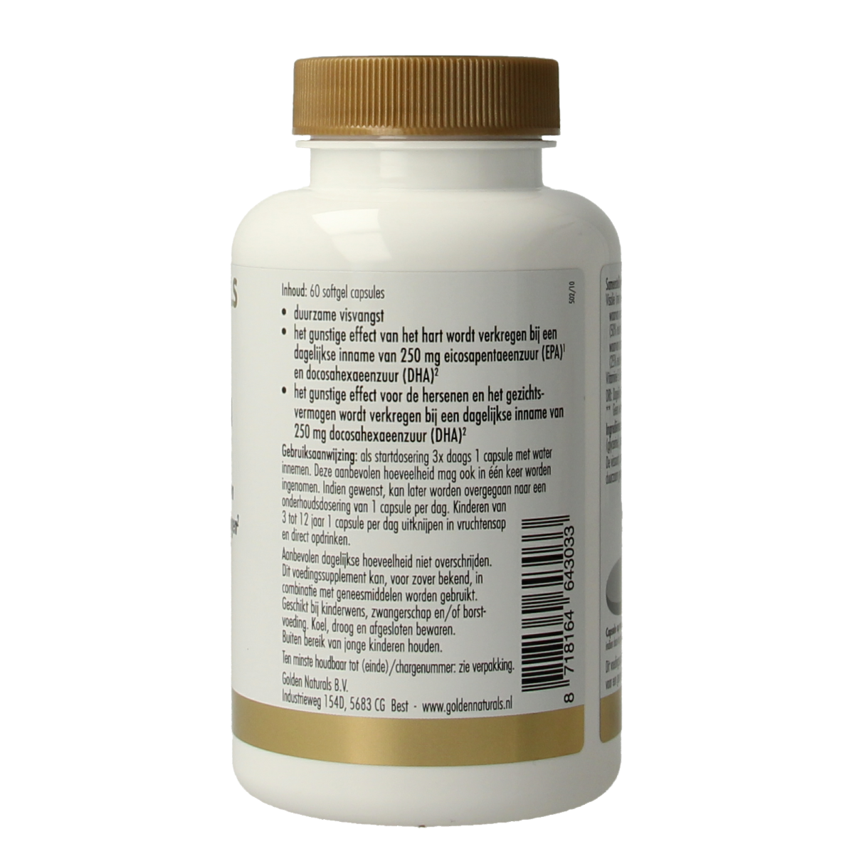 Golden Naturals Visolie gold 50% EPA en 25% DHA 60.00 Softgels