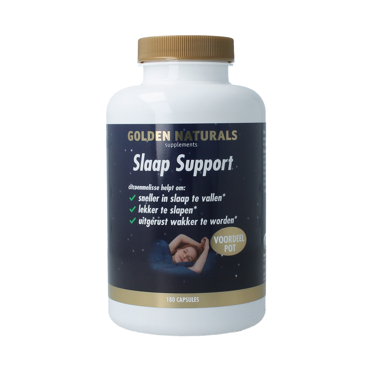 Golden Naturals Slaap support 180.00 Vegetarische capsules