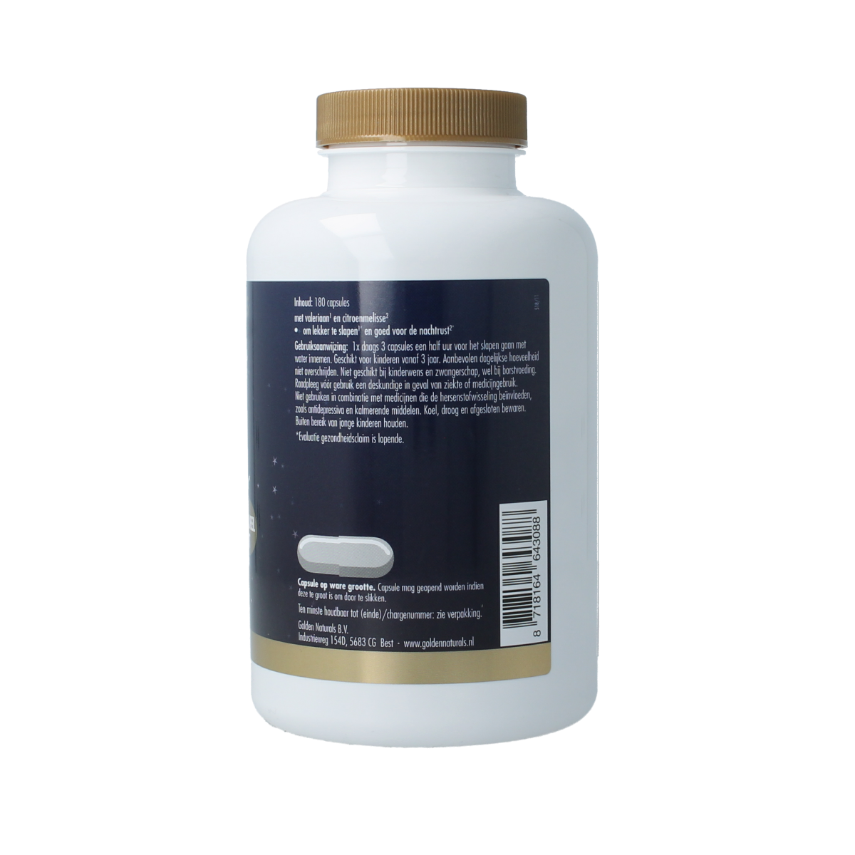 Golden Naturals Slaap support 180.00 Vegetarische capsules