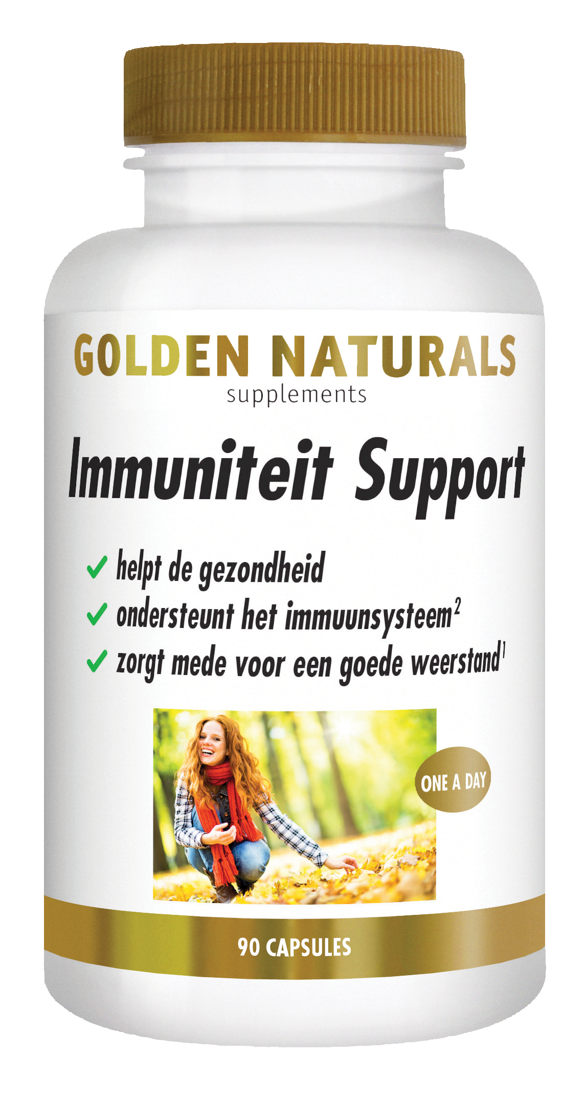 Golden Naturals Immuniteit support 90.00 Vegetarische capsules
