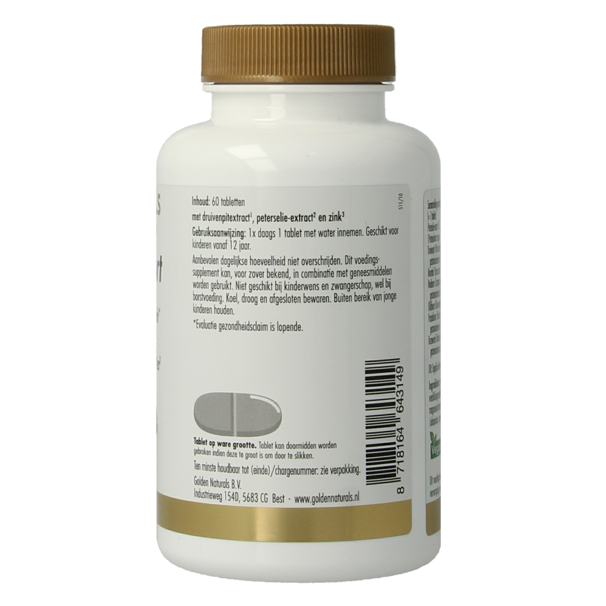 Golden Naturals Bloeddruk support 60.00 Tabletten