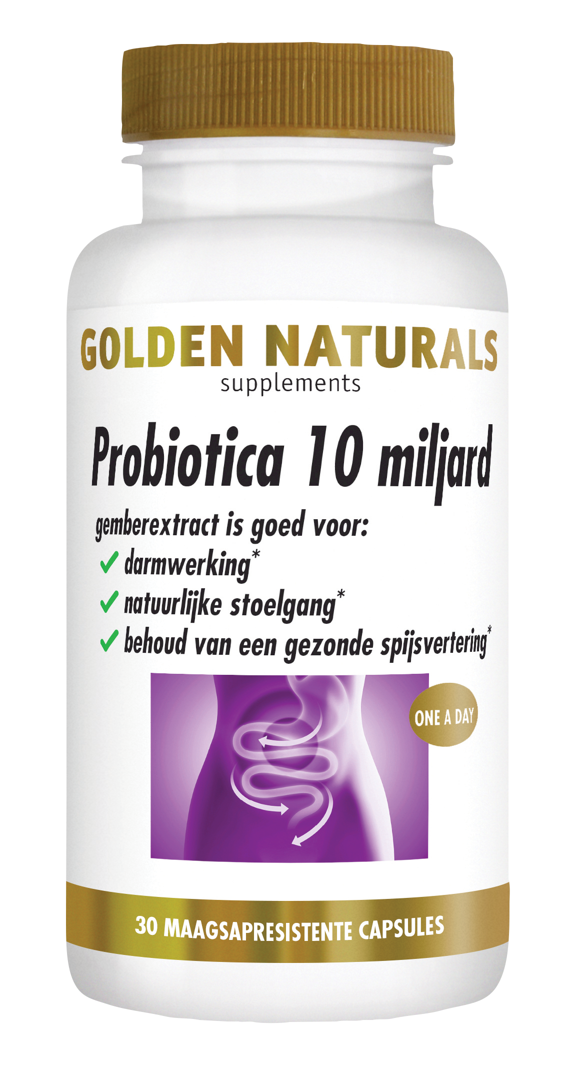 Golden Naturals Probiotica 10 miljard 30.00 Vegetarische capsules