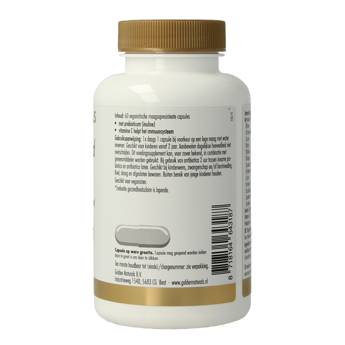 Golden Naturals Probiotica 10 miljard 60.00 Vegetarische capsules