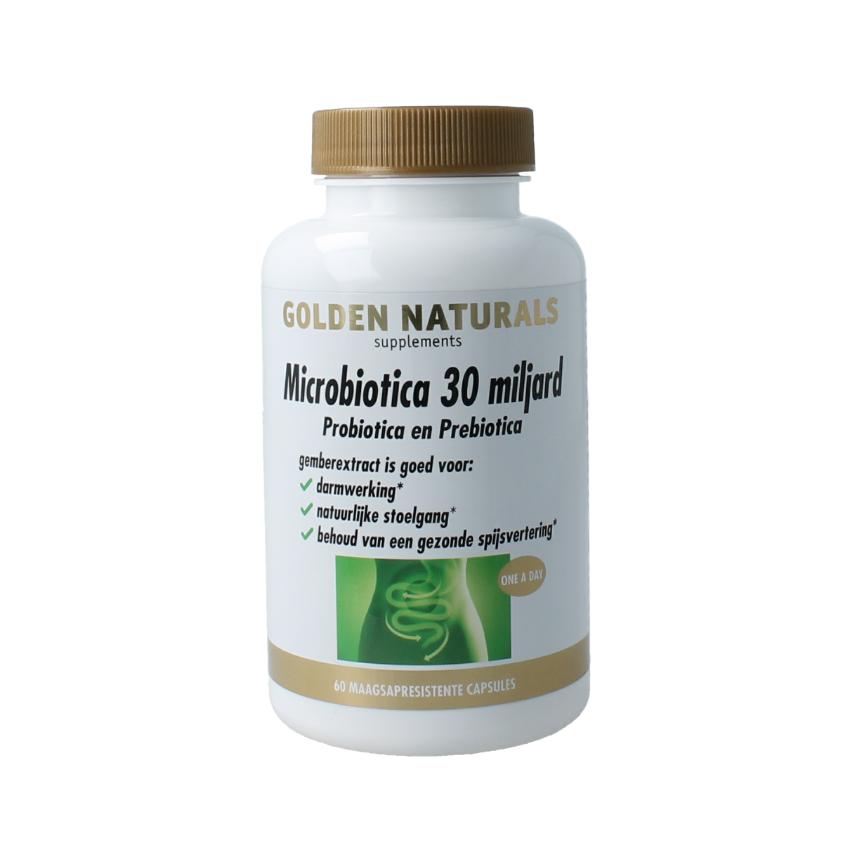Golden Naturals Microbiotica 30 miljard 60.00 Vegetarische capsules
