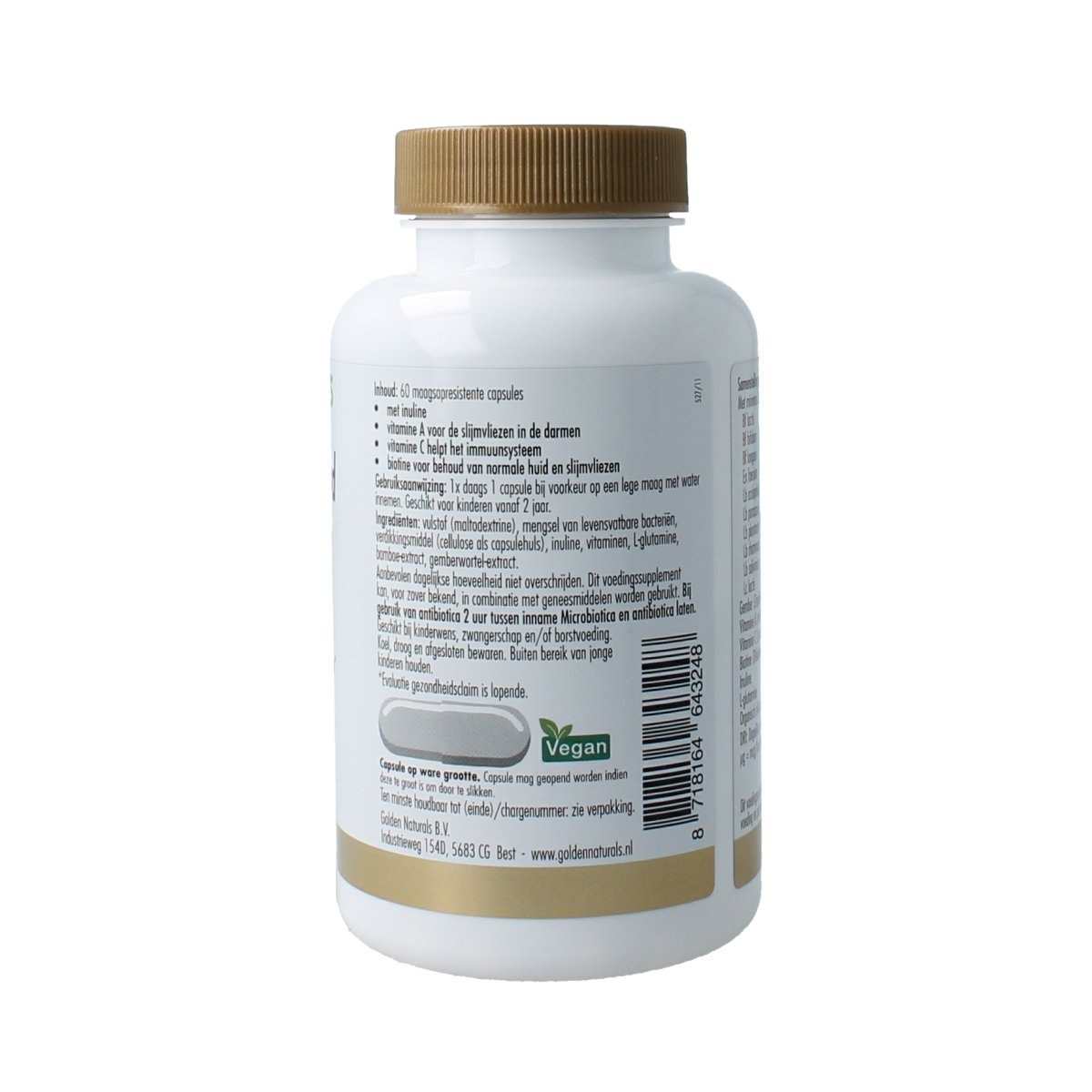 Golden Naturals Microbiotica 30 miljard 60.00 Vegetarische capsules