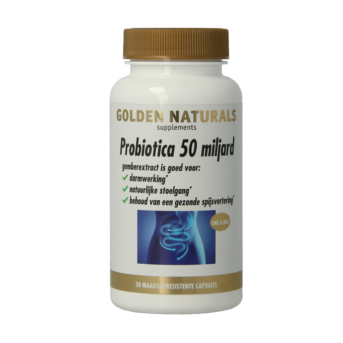 Golden Naturals Probiotica 50 miljard 30.00 Vegetarische capsules