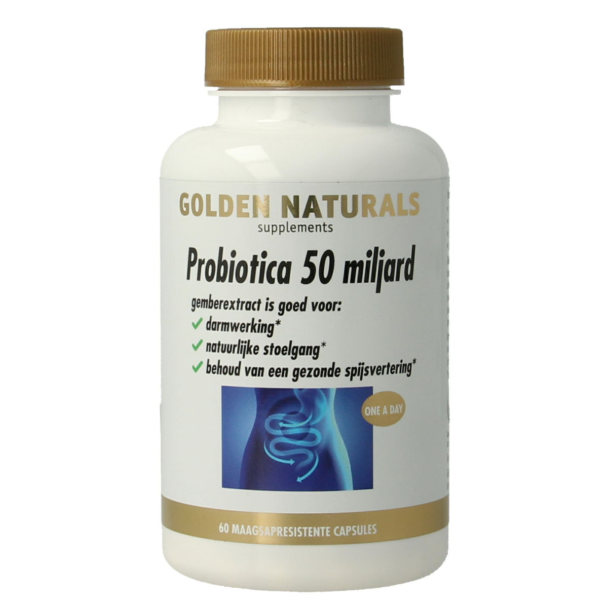 Golden Naturals Probiotica 50 miljard 60.00 Vegetarische capsules