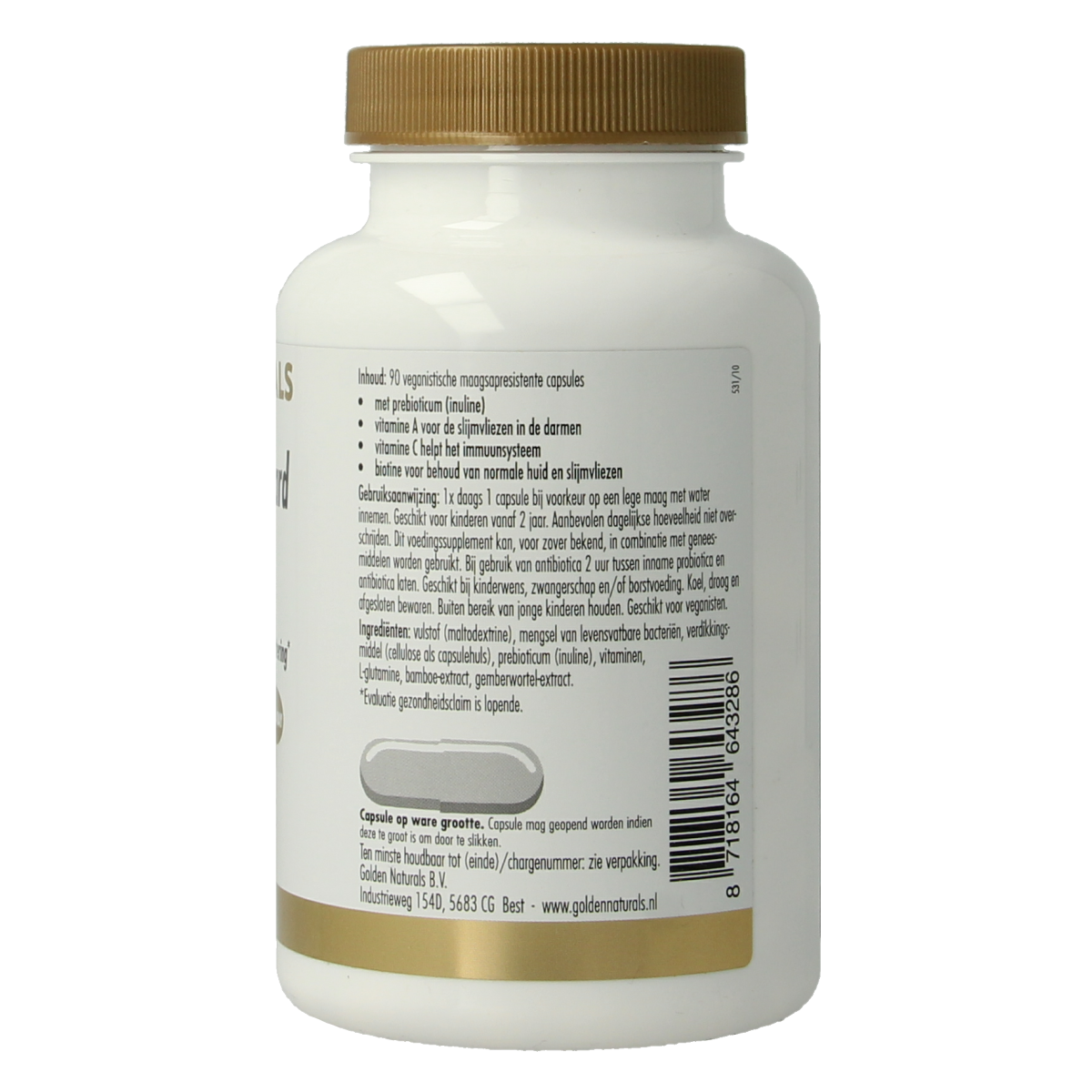 Golden Naturals Probiotica 50 miljard 90.00 Vegetarische capsules