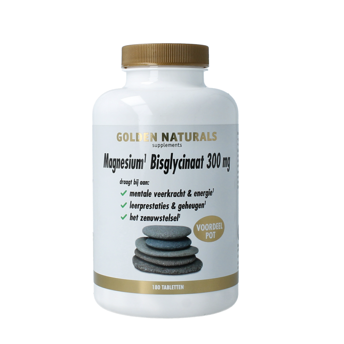 Golden Naturals Magnesium bisglycinaat 300mg 180.00 Tabletten