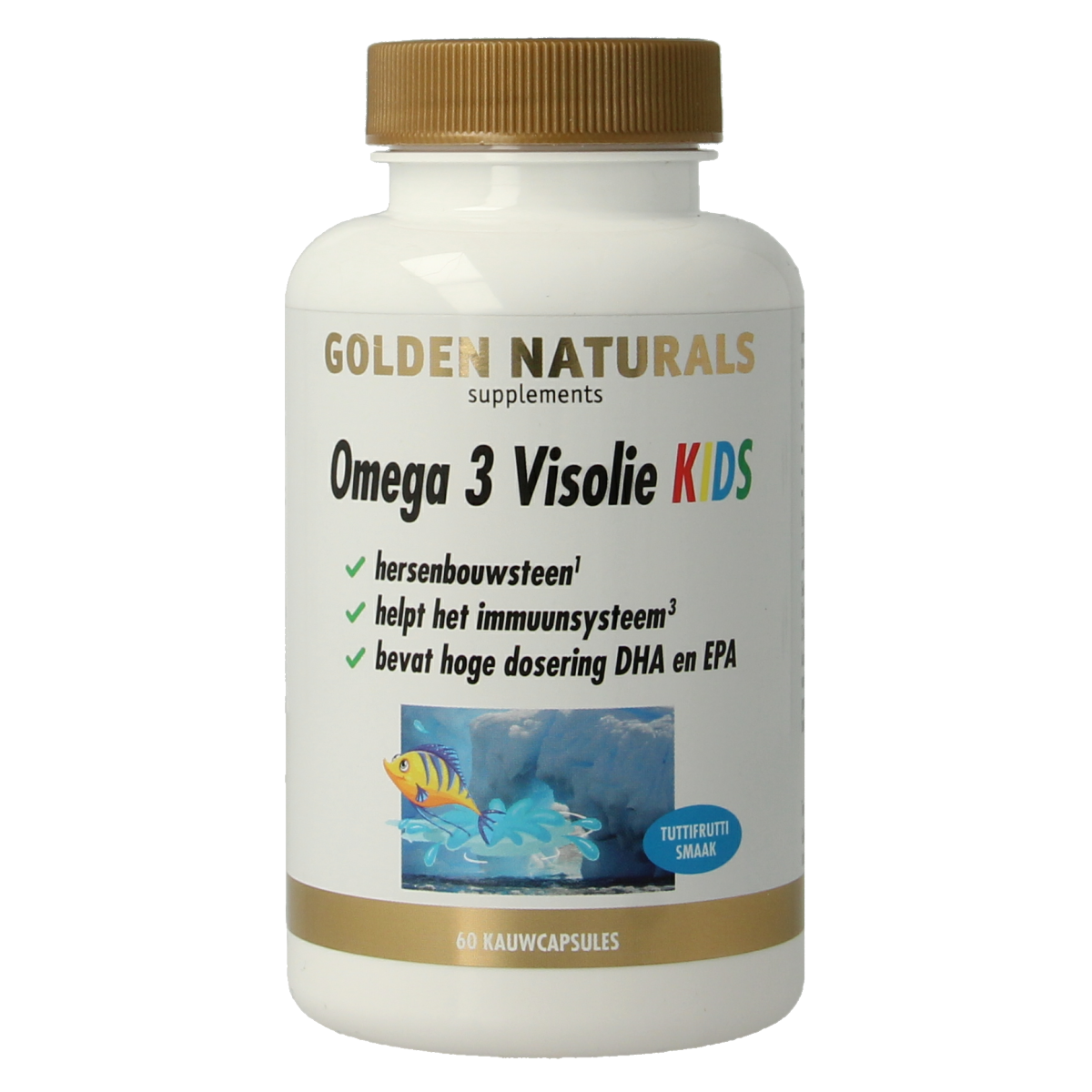 Golden Naturals Omega 3 visolie kids 60.00 Capsules