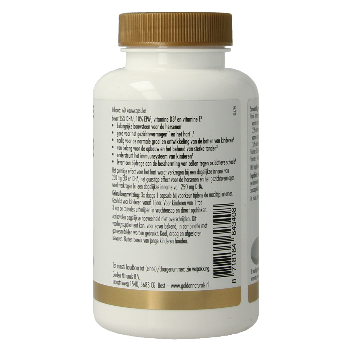 Golden Naturals Omega 3 visolie kids 60.00 Capsules