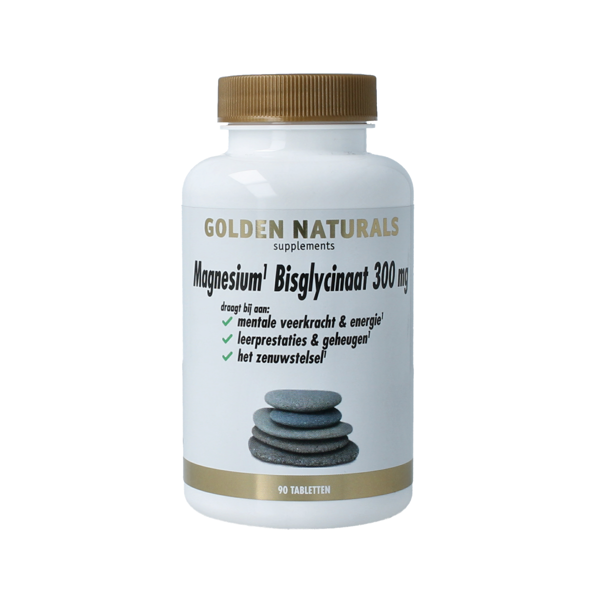 Golden Naturals Magnesium bisglycinaat 300mg 90.00 Tabletten