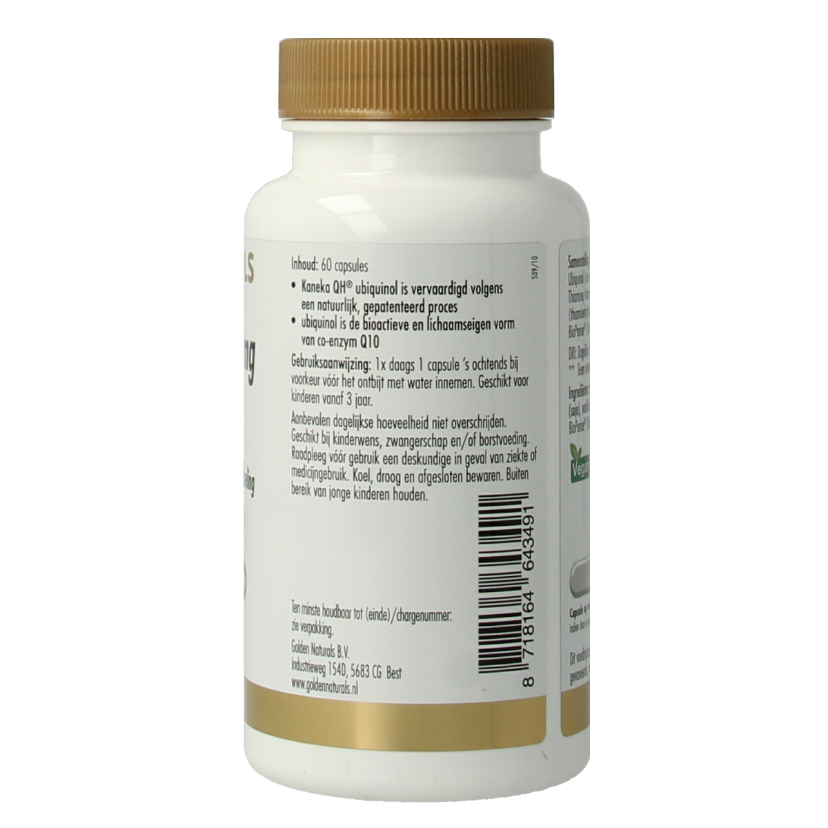 Golden Naturals Q10 Ubiquinol 50mg 60.00 Vegetarische capsules