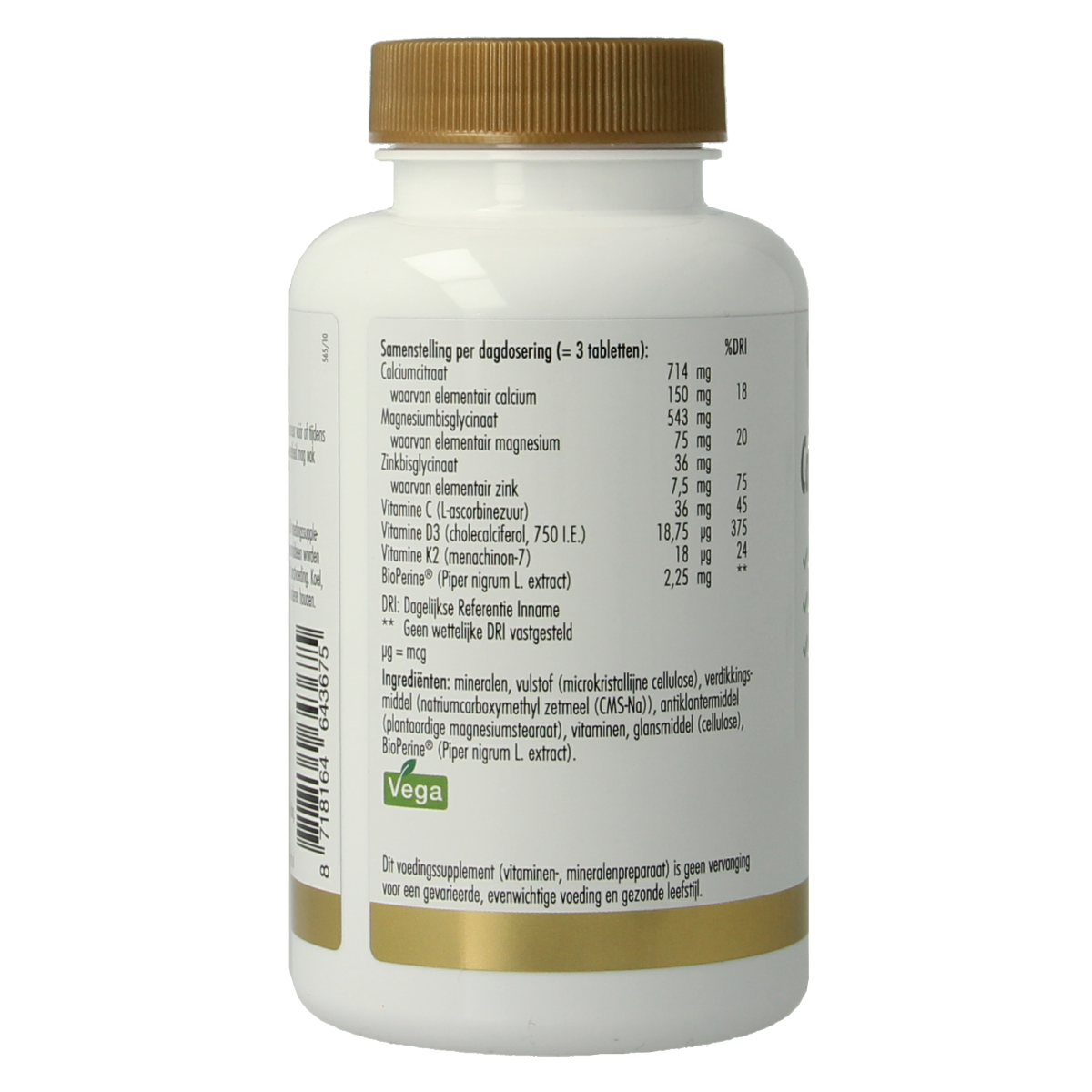 Golden Naturals Calcium magnesium & zink 90.00 Tabletten