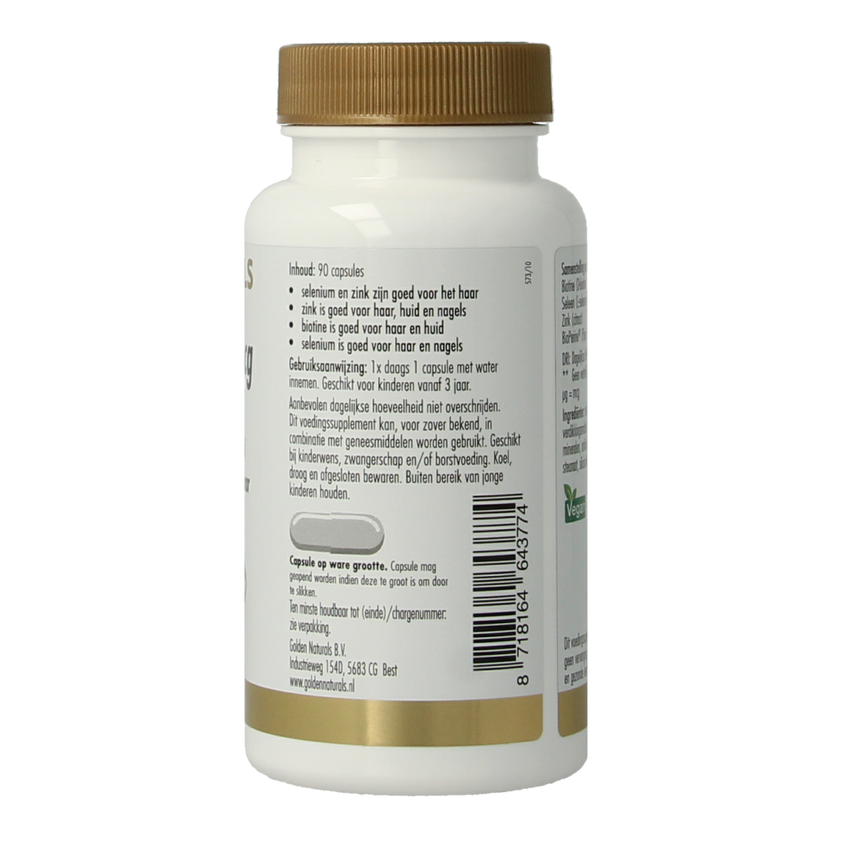 Golden Naturals Biotine 10.000mcg 90.00 Capsules