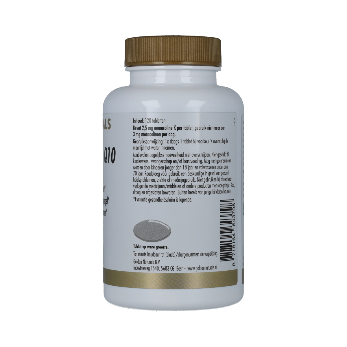 Golden Naturals Rode gist rijst & Q10 120.00 Tabletten