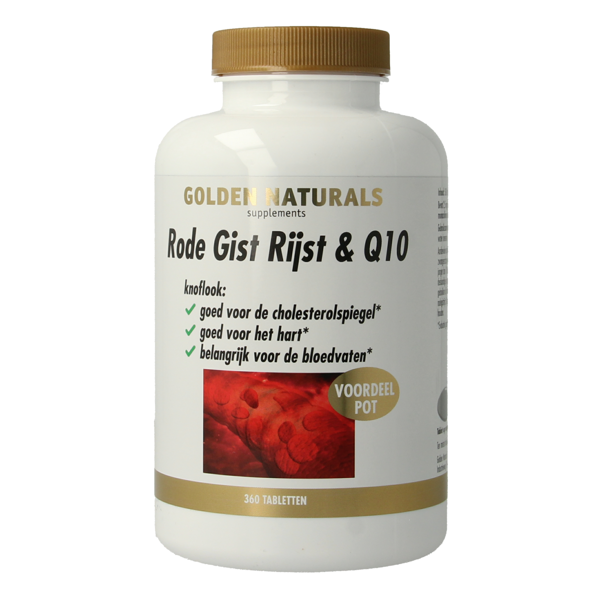 Golden Naturals Rode gist rijst & Q10 360.00 Tabletten