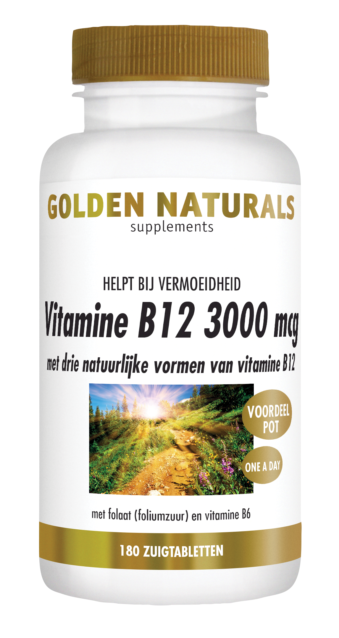 Golden Naturals Vitamine B12 3000mcg 180.00 Zuigtabletten