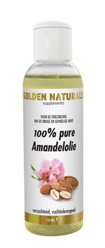 Golden Naturals Amandelolie 100% puur 150.00 Milliliter