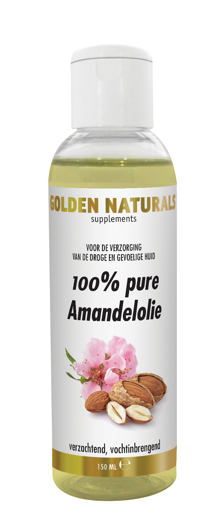 Golden Naturals Amandelolie 100% puur 150.00 Milliliter