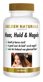 Golden Naturals Haar, huid & nagels 120.00 Vegetarische capsules