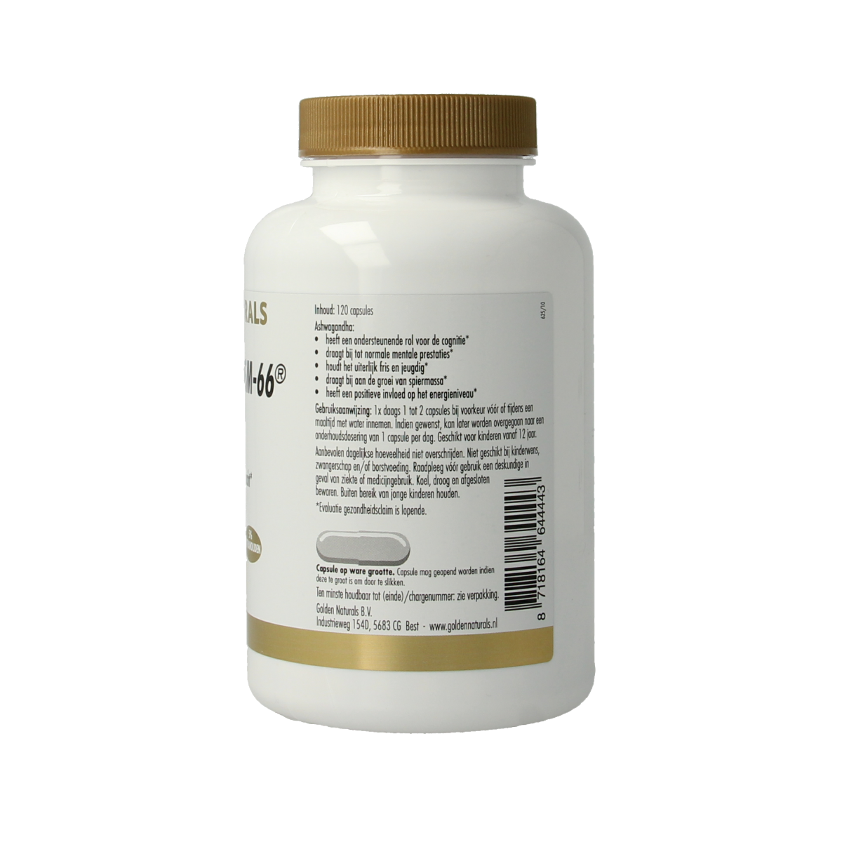 Golden Naturals Ashwagandha KSM-66 120.00 Vegetarische capsules