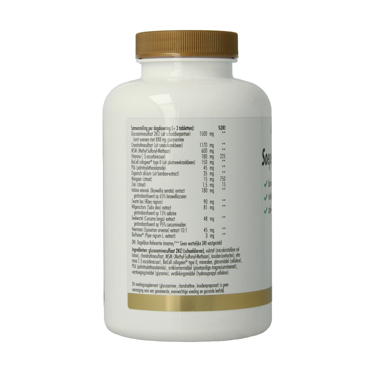Golden Naturals Soepele gewrichten support 180.00 Tabletten