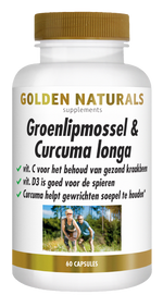 Golden Naturals Groenlipmossel & curcuma longa 60.00 Capsules