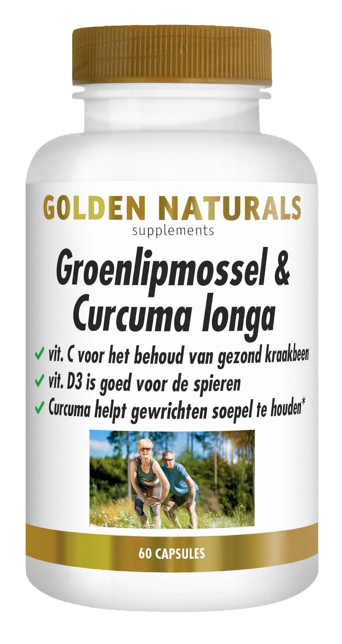 Golden Naturals Groenlipmossel & curcuma longa 60.00 Capsules