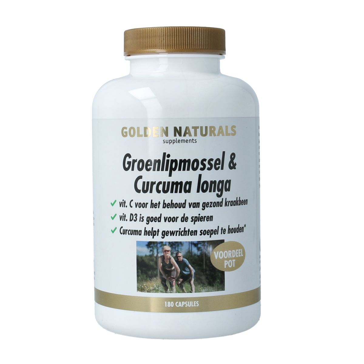 Golden Naturals Groenlipmossel & curcuma longa 180.00 Capsules